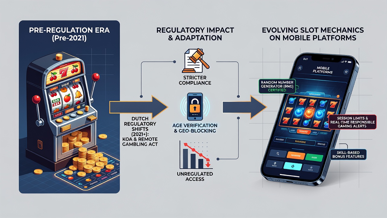 Detail van een mobiele slot app met aangepaste mechanieken en regelgevingscompliance elementen