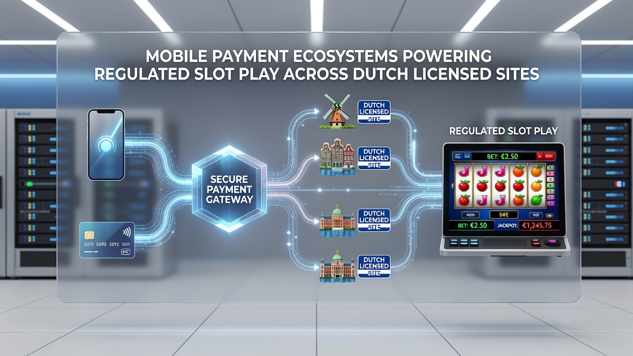 Gebruikersinterface van een mobiel betaalsysteem op een Nederlandse slot site
